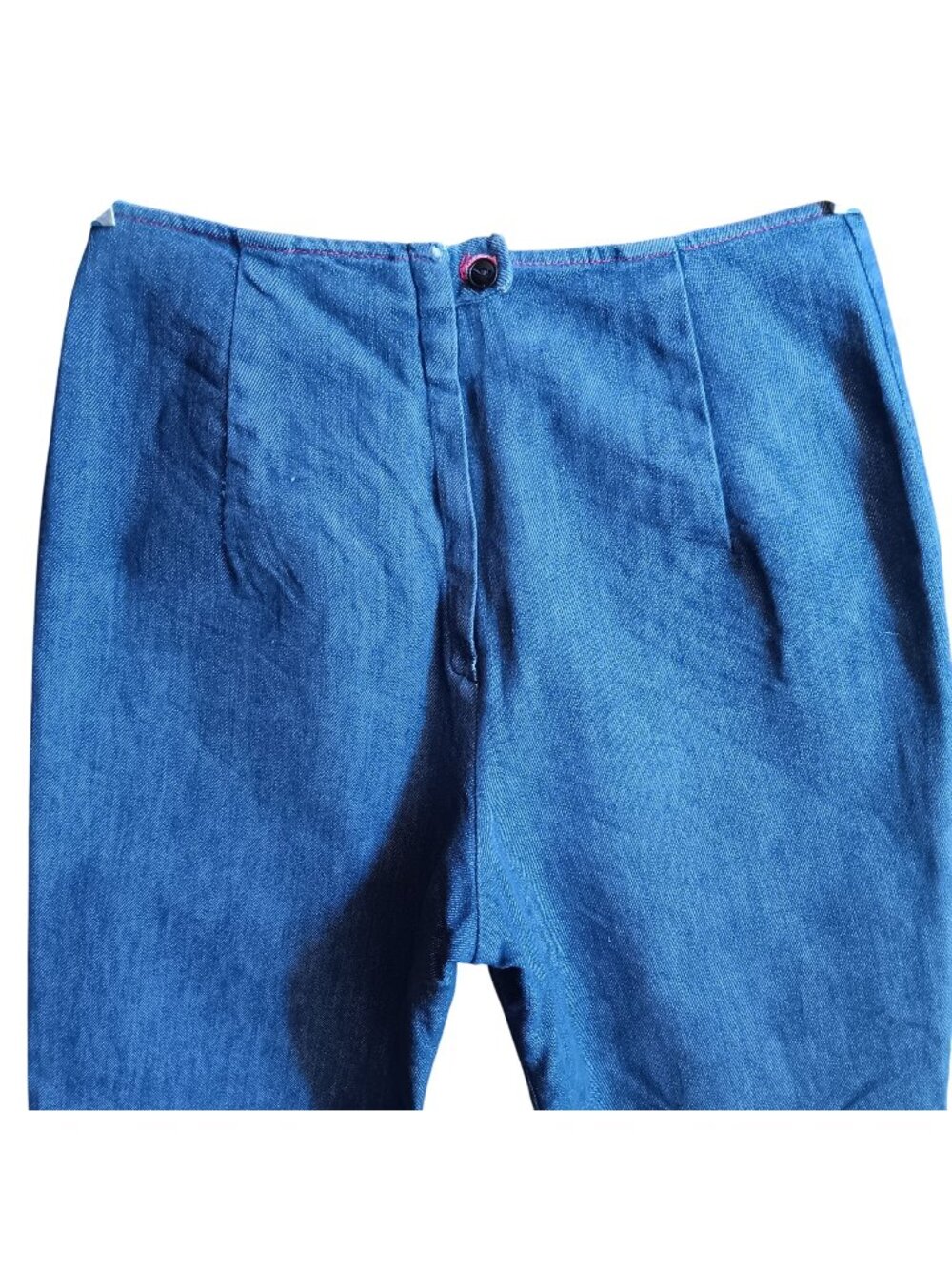Denim Jeans True Vintage 1970's High-Waisted 24x25 Blue Pykettes Stretch Hippie